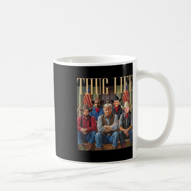 Thug Trump Vance Kennedy Elon for Life Graphic Kaffemugg (Höger)