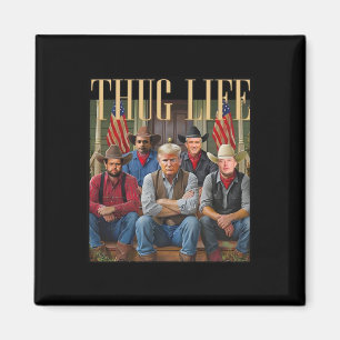 Thug Trump Vance Kennedy Elon for Life Graphic Magnet