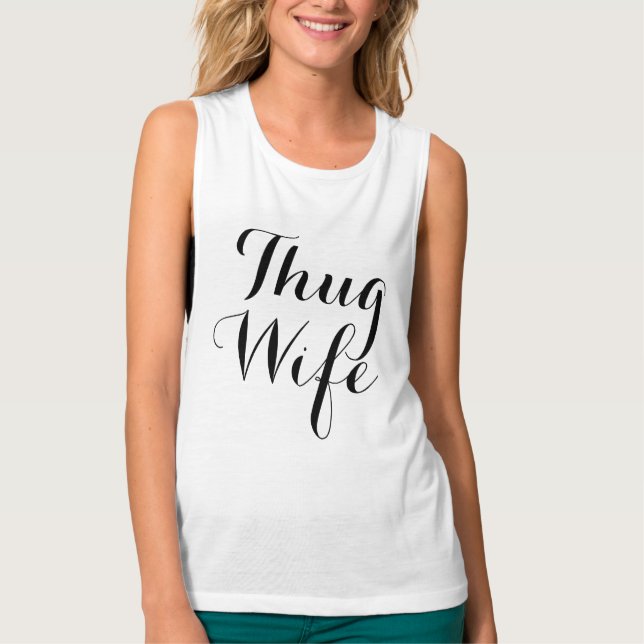 Thugfru, flott tank linne med racerback  (Framsida)