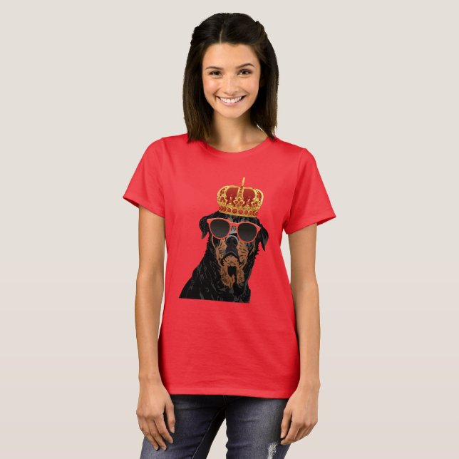 Thuglivkung Rottweiler för Rottweiler föräldrar T Shirt (Hel framsida)