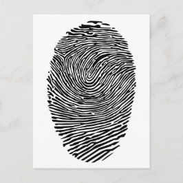 Thumb finger print  vykort