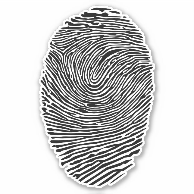 Thumb finger-utskrift klistermärken (Framsida)