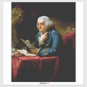 Thumb Porträtt, Benjamin Franklin, grundande Far Klistermärken