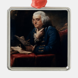 Thumb Porträtt Benjamin Franklin i Vita huset Julgransprydnad Metall
