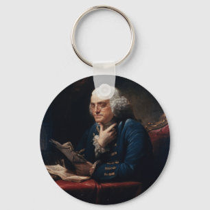 Thumb Porträtt Benjamin Franklin i Vita huset Nyckelring