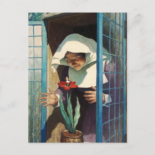 Thumbelina av Newell Convers Wyeth Vykort (Framsida)