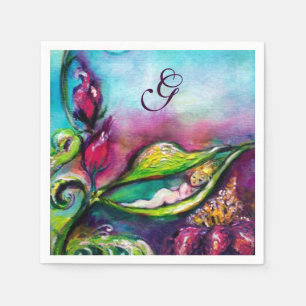 THUMBELINA BABY SHOWER MONOGRAM PAPPERSSERVETT