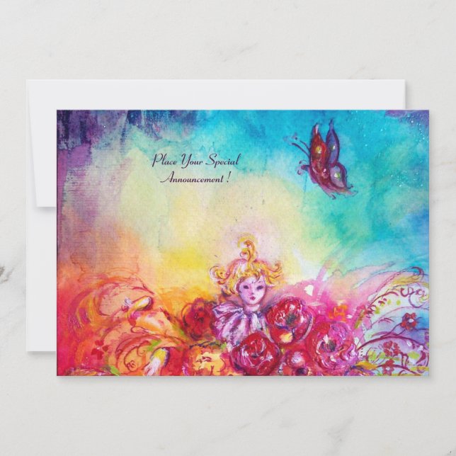 THUMBELINA,FLOWER BASKET OCH BUTTERFLY INBJUDNINGAR (Framsida)