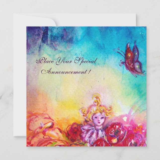 THUMBELINA,FLOWER BASKET OCH BUTTERFLY MEDDELANDE (Framsida)