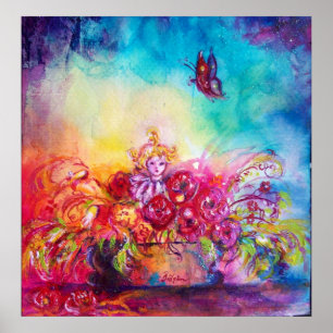 THUMBELINA,FLOWER BASKET OCH BUTTERFLY POSTER