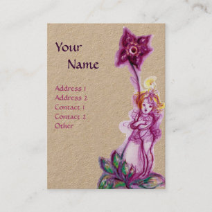 THUMBELINA MONOGRAM Lila Ultra Violet Kraft Visitkort