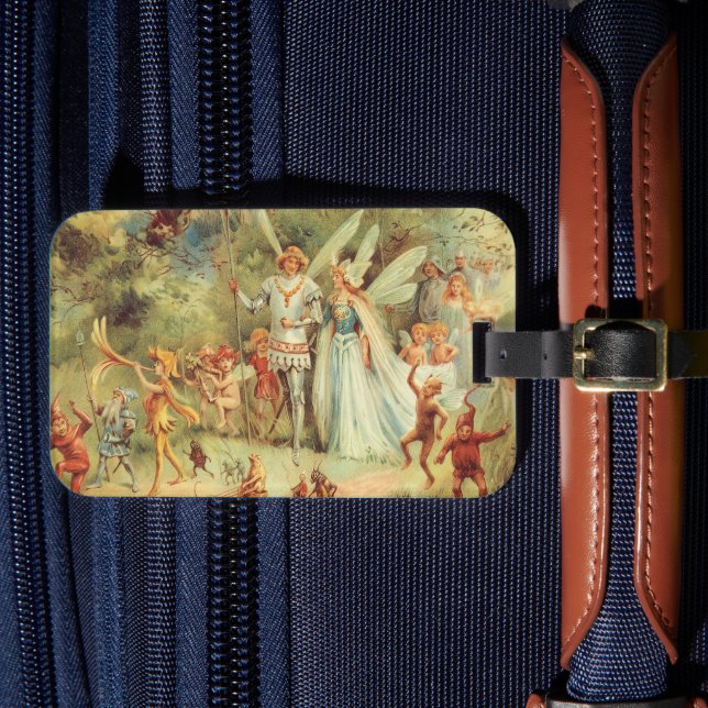 Thumbelina och Prince Bröllop, Vintage Fairy Tales Bagagebricka (Framsida Insitu 4)