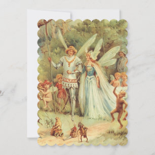 Thumbelina och Prince Bröllop, Vintage Fairy Tales Inbjudningar