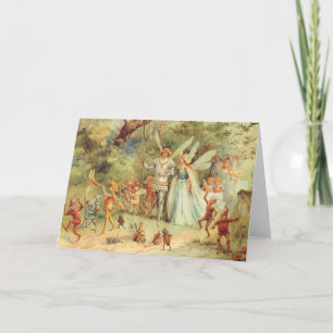 Thumbelina och Prince Bröllop, Vintage Fairy Tales Kort