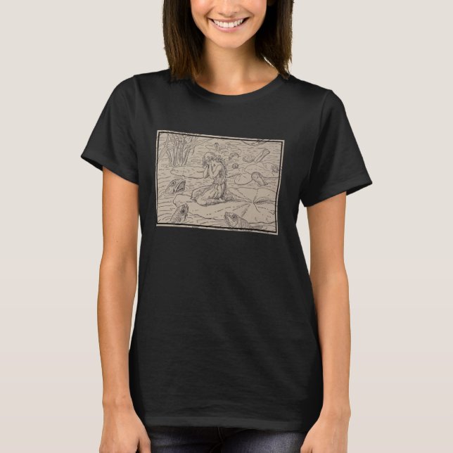 Thumbelina på en Lilly Pad Gråtande T Shirt (Framsida)