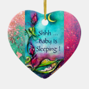THUMBELINA ROSA RUBY HEART MONOGRAM DOOR HANGER JULGRANSPRYDNAD KERAMIK