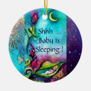 THUMBELINA ROSA RUBY HEART MONOGRAM DOOR HANGER JULGRANSPRYDNAD KERAMIK