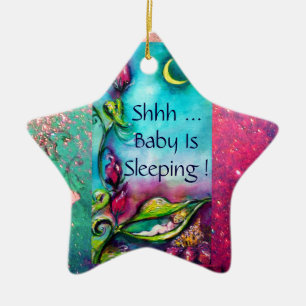 THUMBELINA ROSA RUBY STAR MONOGRAM DOOR HANGER JULGRANSPRYDNAD KERAMIK