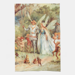 Thumbelinas bröllop i skogen kökshandduk