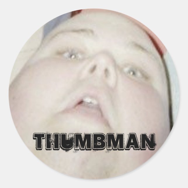 THUMBMAN Stickers Runt Klistermärke (Framsida)