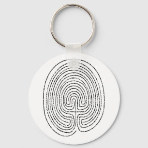 Thumbprint labyrint nyckelring
