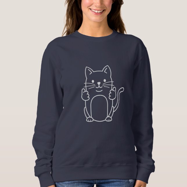 THUMBS UP CAT T SHIRT (Framsida)