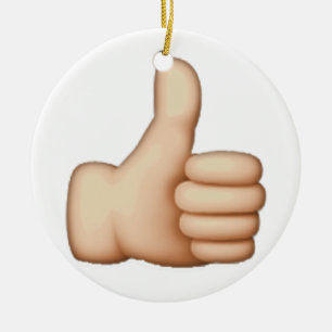 Thumbs Up - Emoji Julgransprydnad Keramik