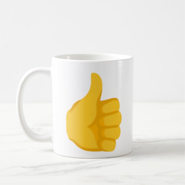 Thumbs Up Emoji Kaffemugg (Vänster)