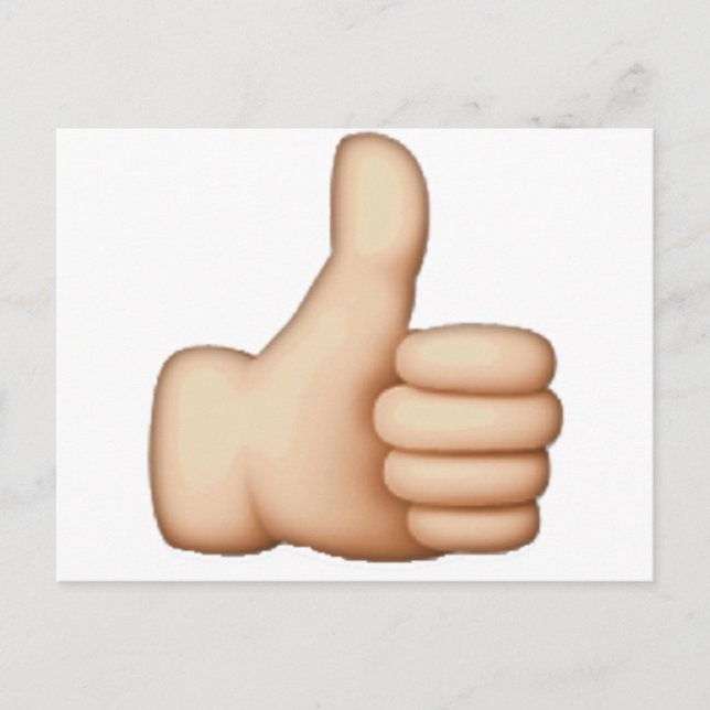 Thumbs Up - Emoji Vykort (Framsida)