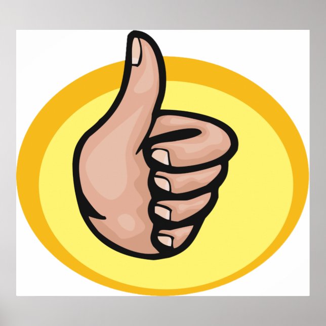 Thumbs Up Gesture Poster (Framsidan)