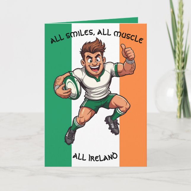 Thumbs-Up Try Irish Rugby Energy Kort (Framsida)