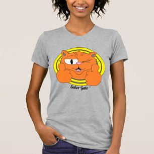 Thummer upp Señor Gato™ Cute Winking Tecknad Cat T Shirt