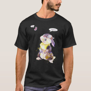 Thumper Bunny och Butterfly Watercolor Art T Shirt