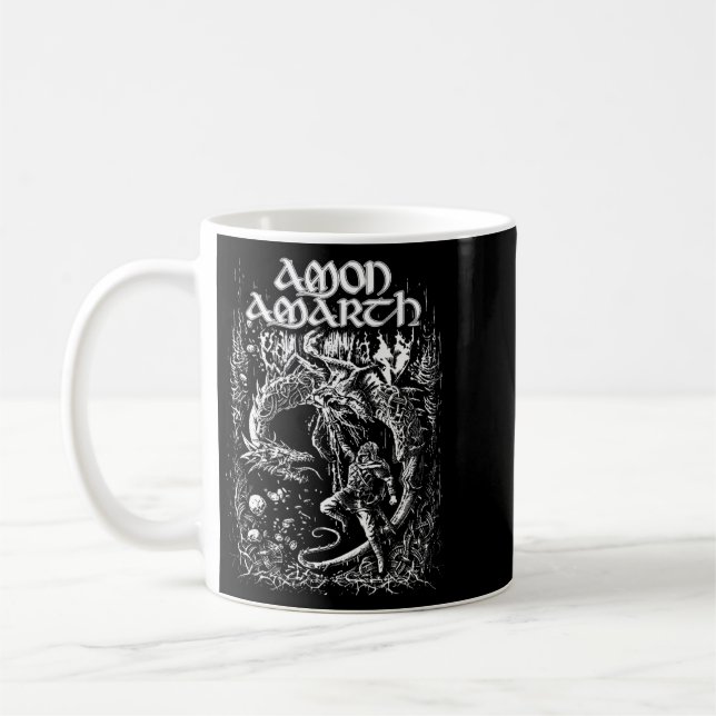 Thunder Amon Amarth Gift för Fläkt & Älskare Kaffemugg (Vänster)