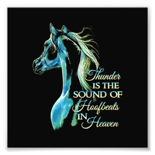 Thunder är Ljud i hofbeaterna i himlen Fototryck