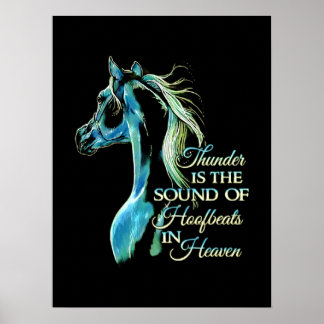 Thunder är Ljud i hofbeaterna i himlen Poster
