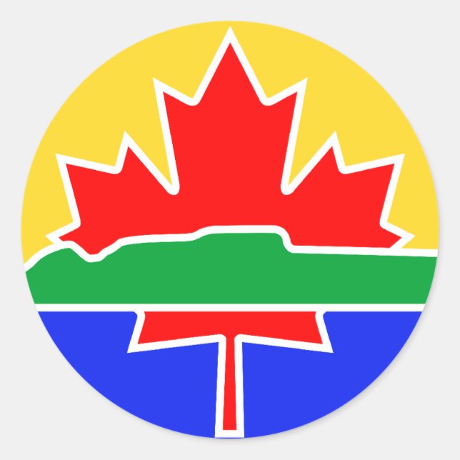 Thunder Bay flagga Runt Klistermärke (Framsida)
