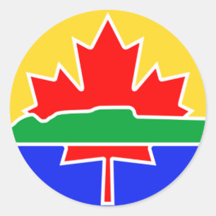 Thunder Bay flagga Runt Klistermärke