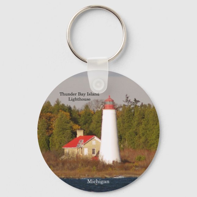 Thunder Bay Island Lighthouse nyckelring (Framsida)