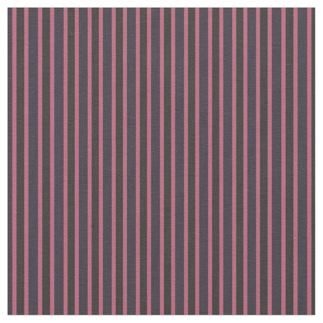 Thunder Blue, Deep Rose And Dark Gray Stripes Tyg (Närbild)