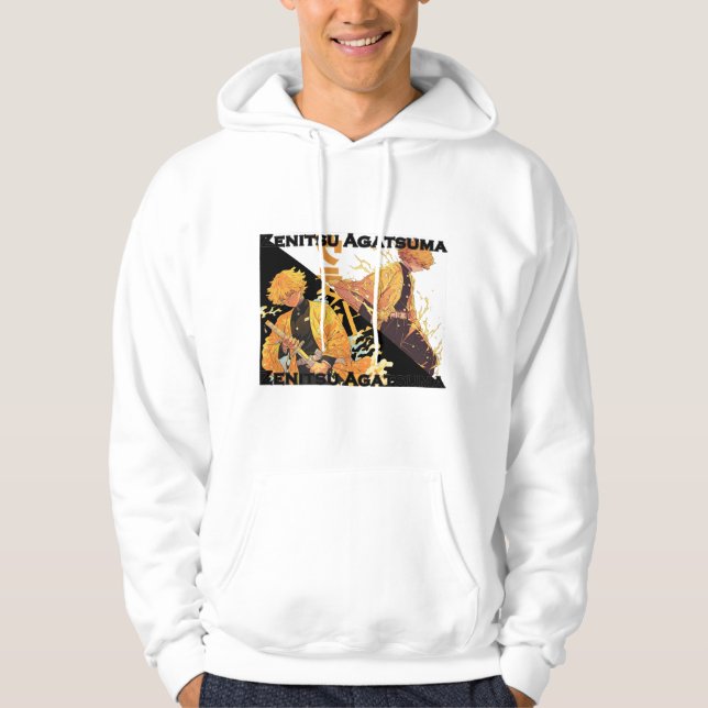 “Thunder Breathing Shadow – Zenitsu Tee” Hoodie (Framsida)