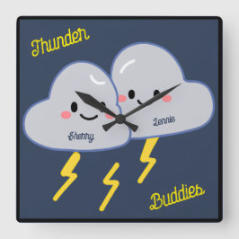 Thunder Buddies Customized Fyrkantig Klocka