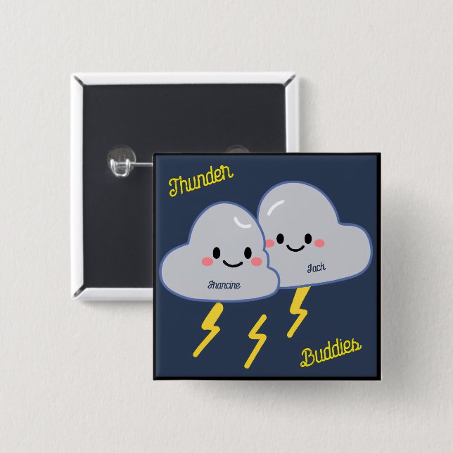 Thunder Buddies Customized Knapp (Framsida & baksida)