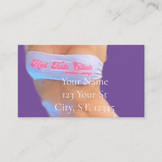 Thunder_Cove-Klubb för hett Tub Visitkort (Framsida)