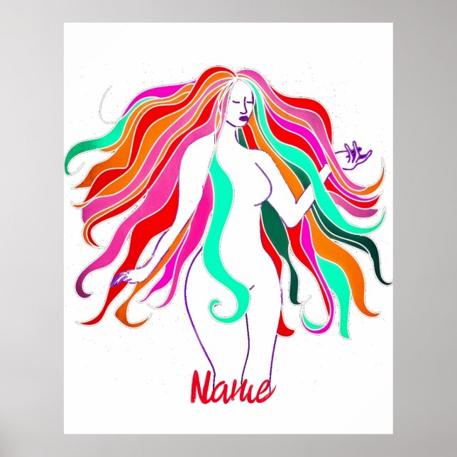 Thunder_Cove med flera färgader och långa värdserv Poster (Framsidan)