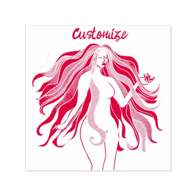 Thunder_Cove med flera färgader och långa värdserv Självfärgande Stämpel (Design)