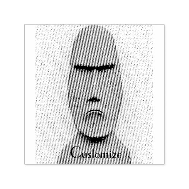 Thunder_Cove, Moai Head Thunder_Cove Självfärgande Stämpel (Design)