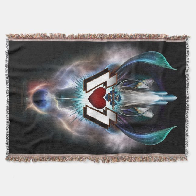 Thunder Gods Sten Throw Blanket Filt (Framsidan)