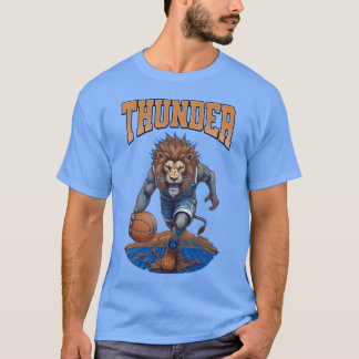 thunder hip Lion Hoops Mascot Sports boy boy T Shirt
