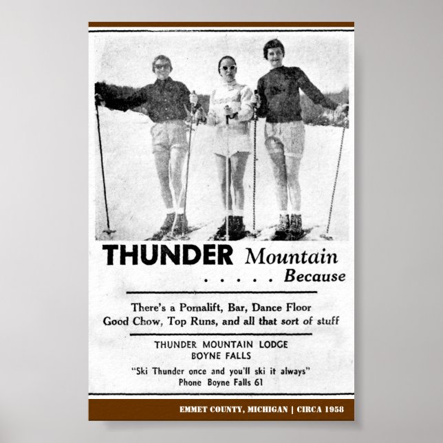 Thunder Mountain 1958 Poster (Framsidan)